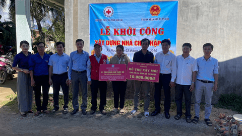 Khởi công xây dựng nhà ở chữ thập đỏ cho hộ gia đình bà Lê Thị Ngọt